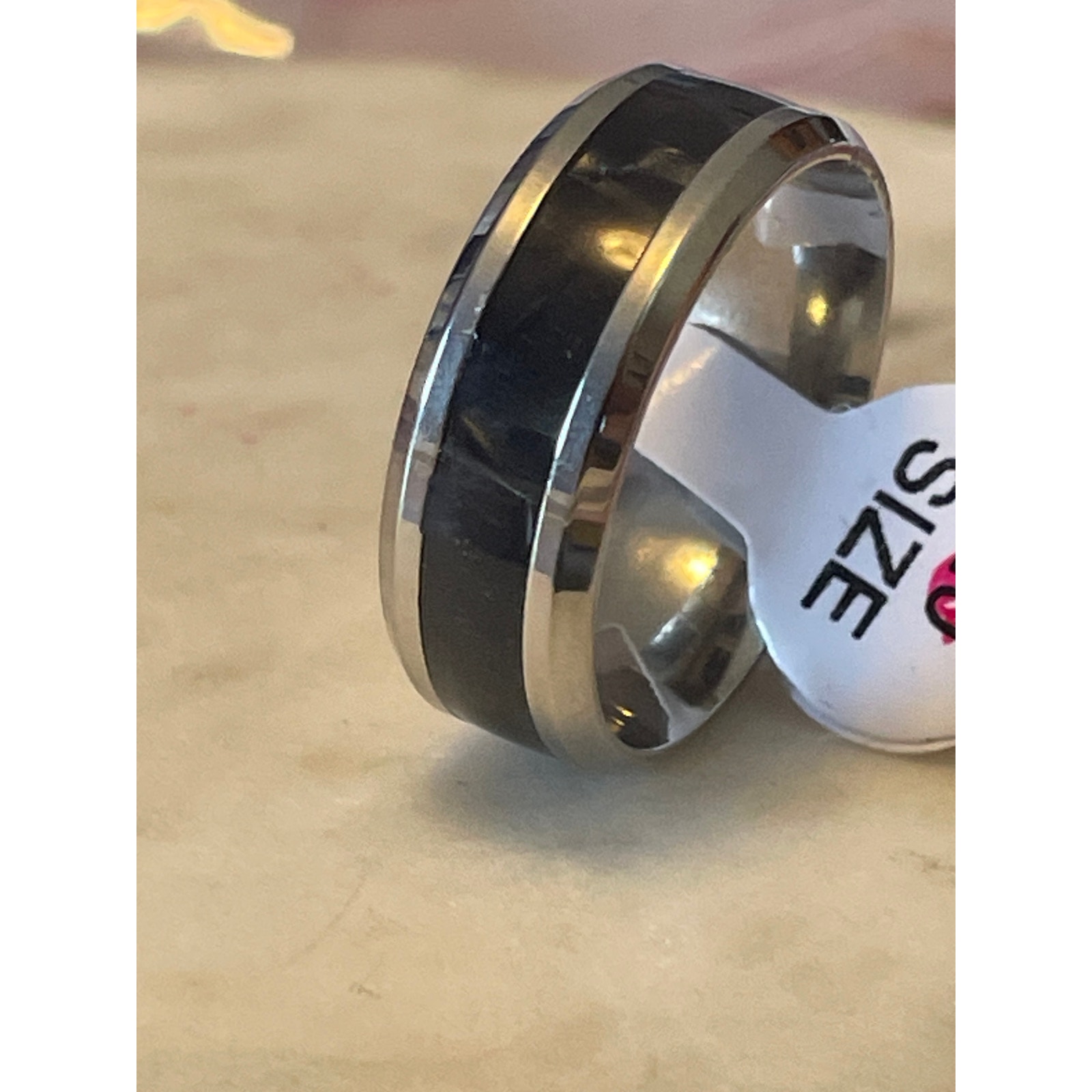 Mens Stainless Steel Wedding Band Style Ring 11